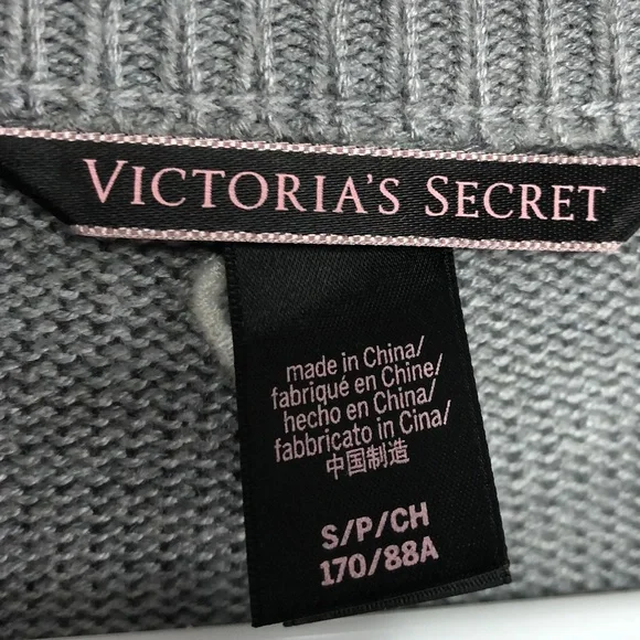 VICTORIA SECRET GRAY PULL OVER SIZE S/P/CH - Picture 7 of 8